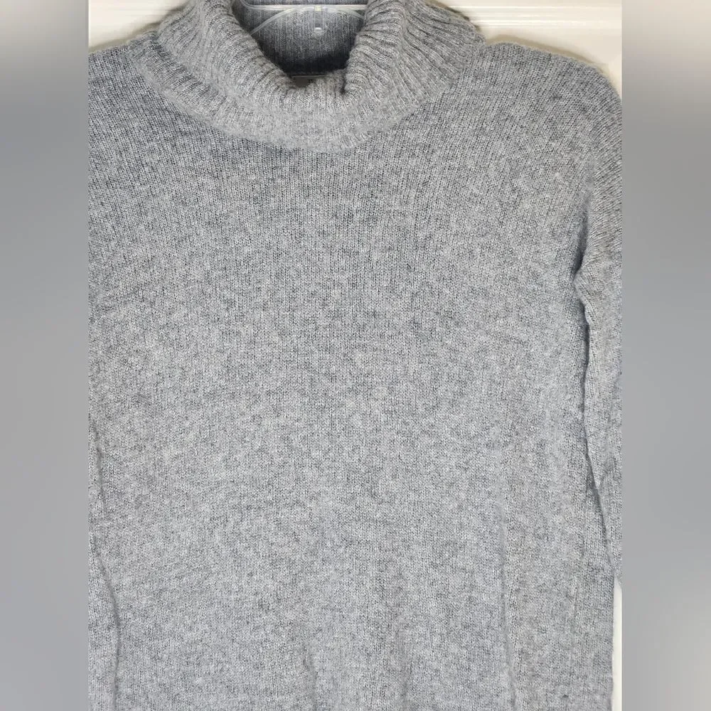 Bartolini S Lslv Turtlenec Gray ITALY Knit WOOL CASHMERE Blend Women Sweater